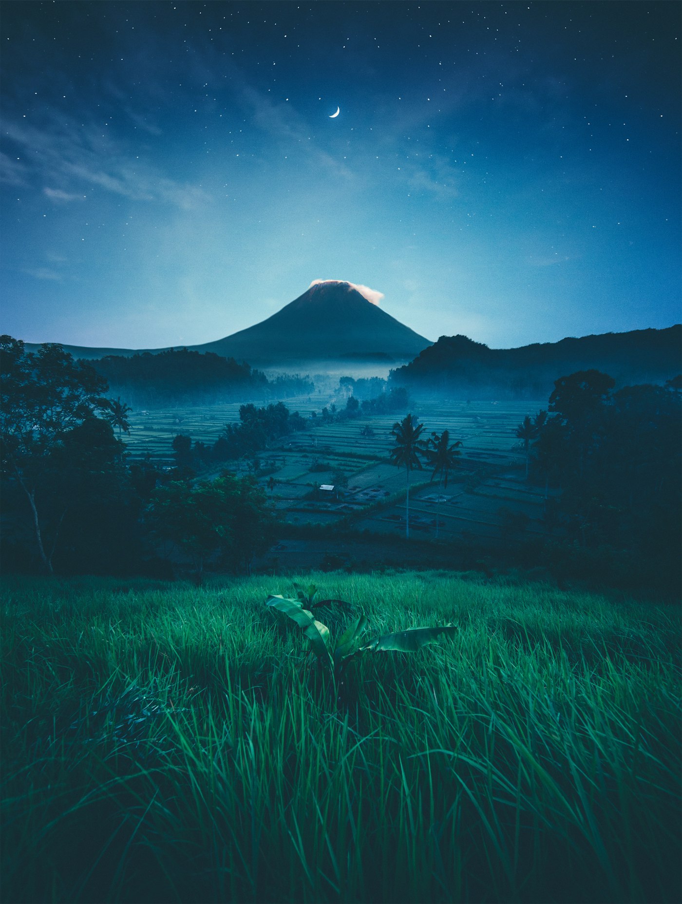 Volcano rising over the Costa Rican interior