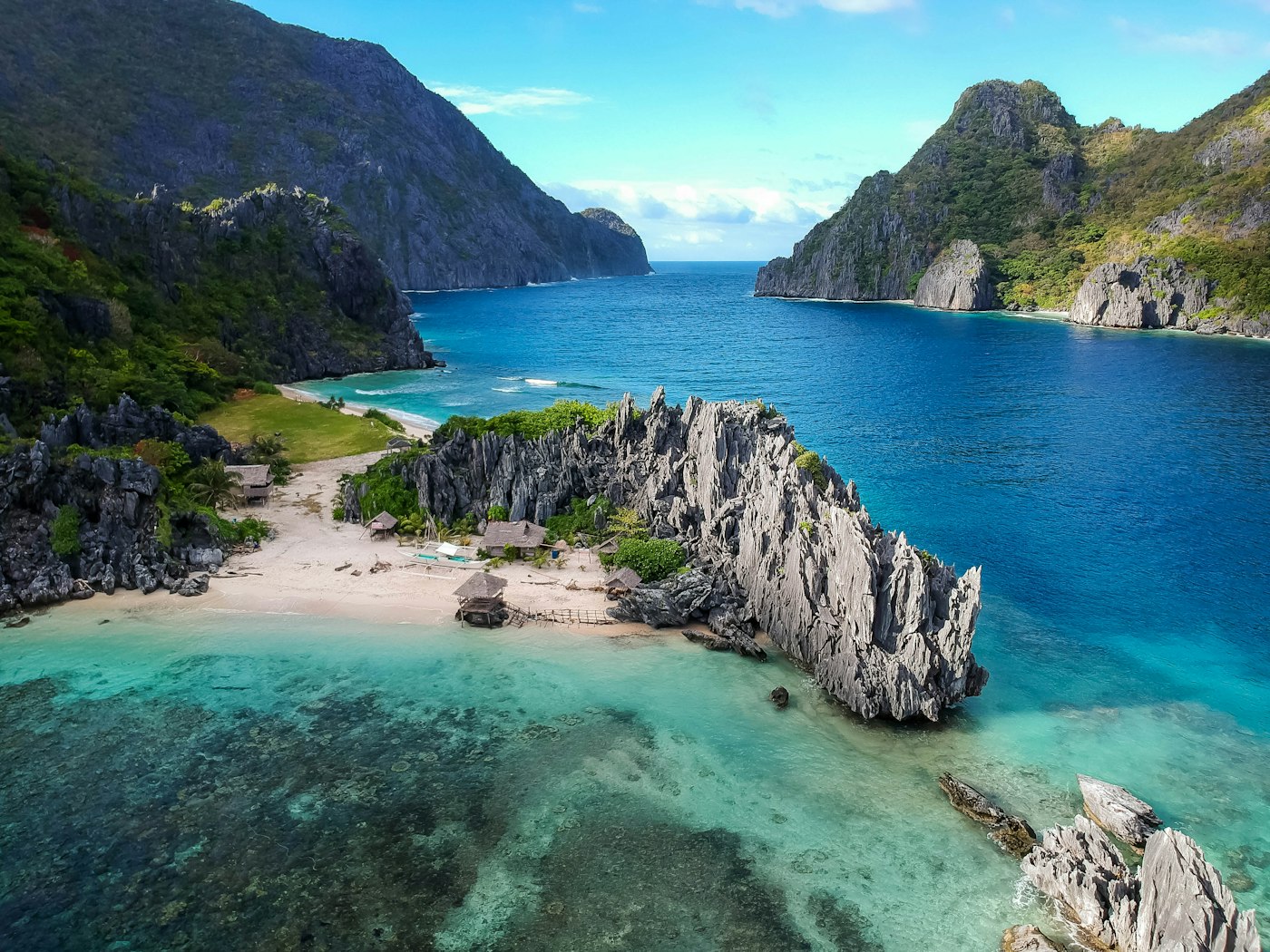 Turquoise bay along the final stretch of the route